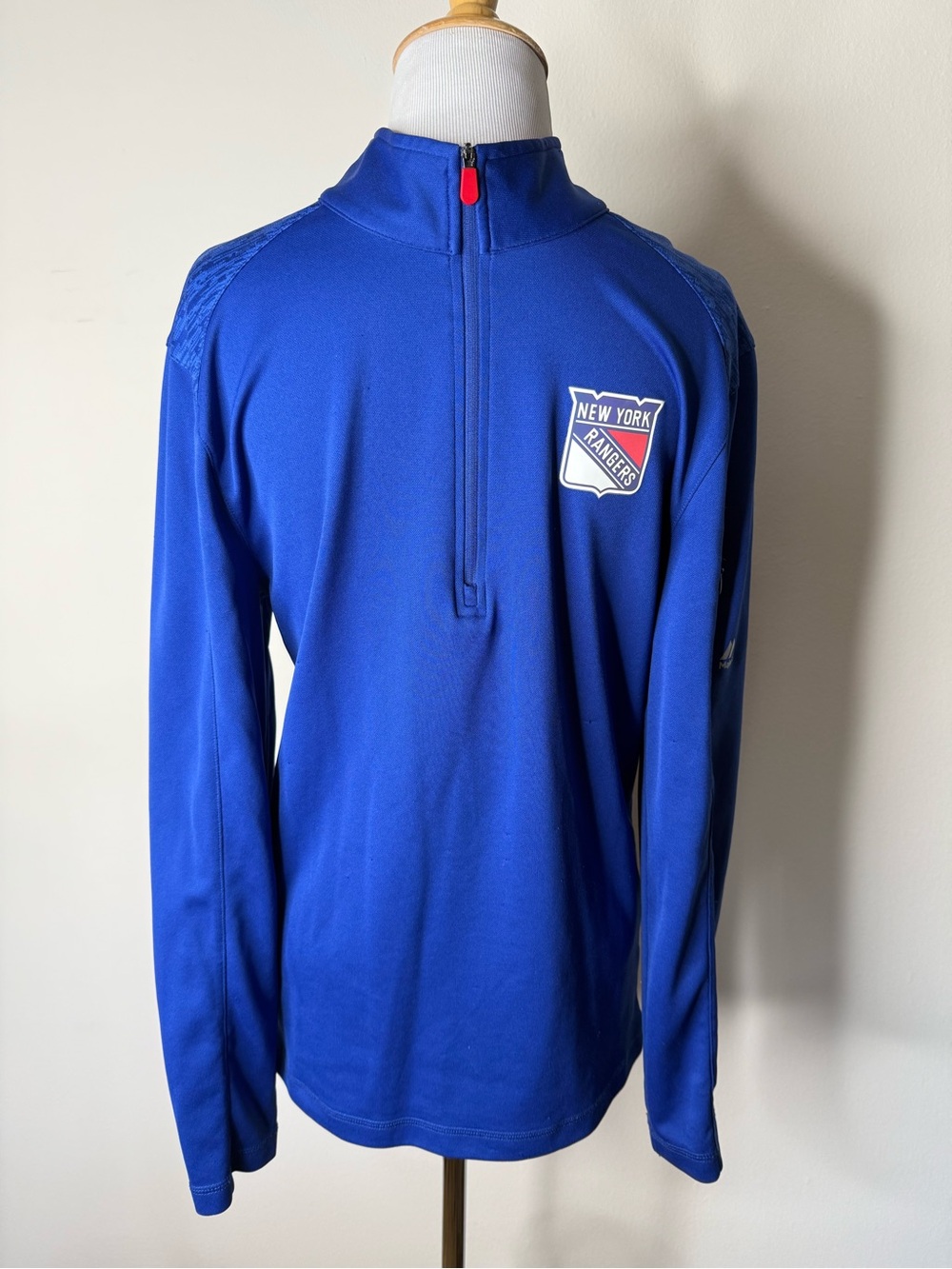 Majestic New York Rangers Royal Blue 1/2 Zip Pullover